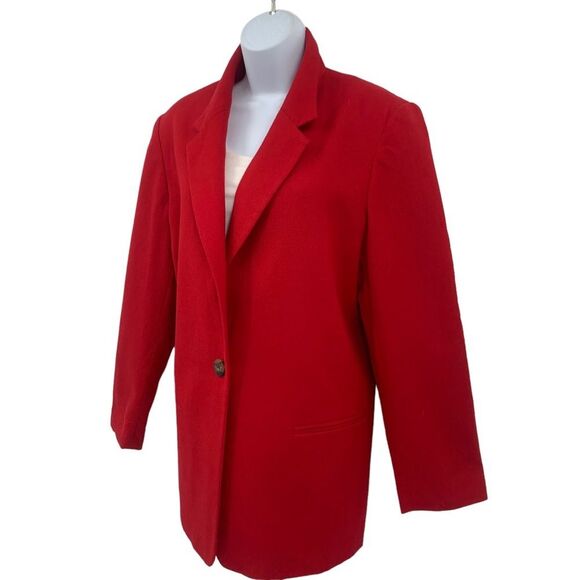 Sag Harbour 100% Wool Red Classic Blazer - Picture 4 of 12
